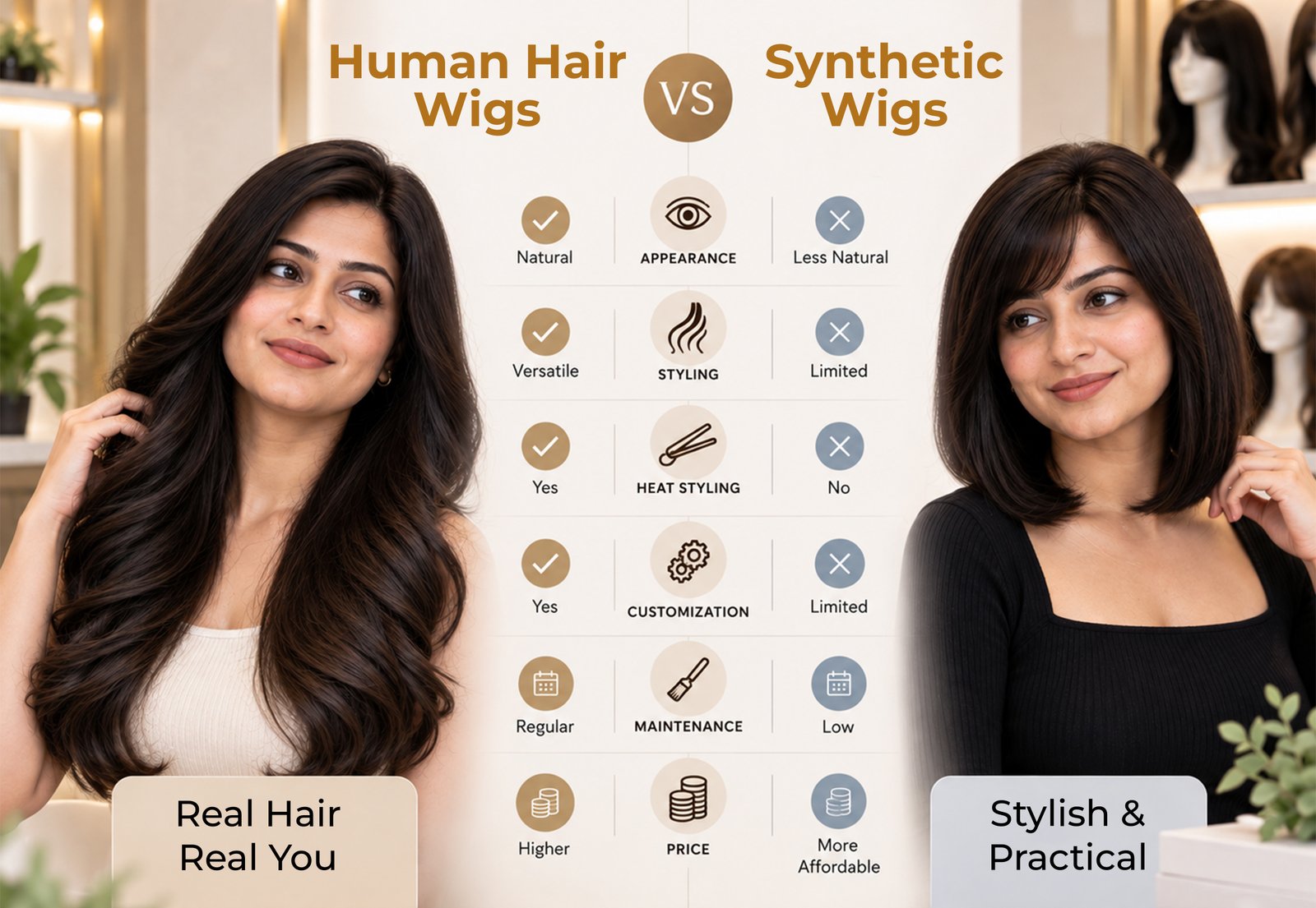 Human Hair Wigs for Hair Loss